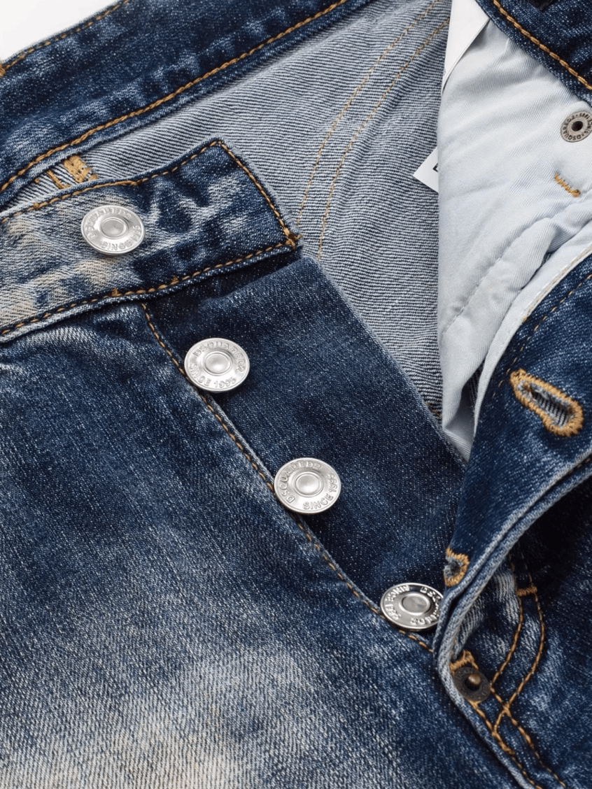 Washed Blue Classic Jeans