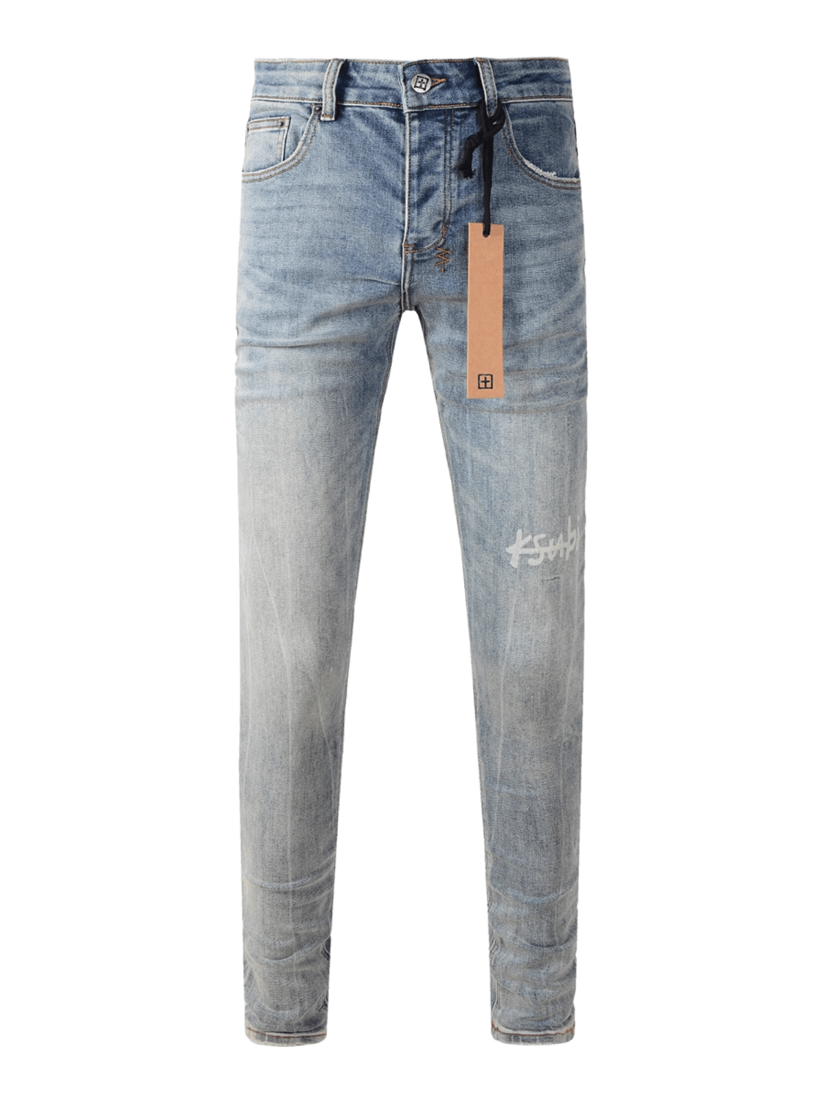 Washed Light Blue Classic Jeans