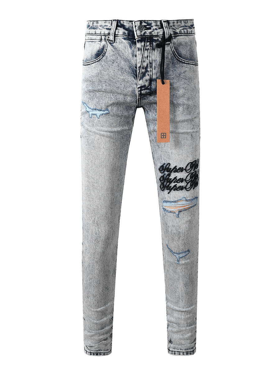 Smoky Gray Washed Classic Jeans