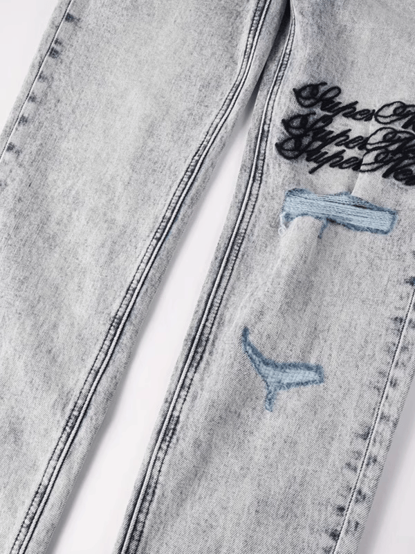 Smoky Gray Washed Classic Jeans