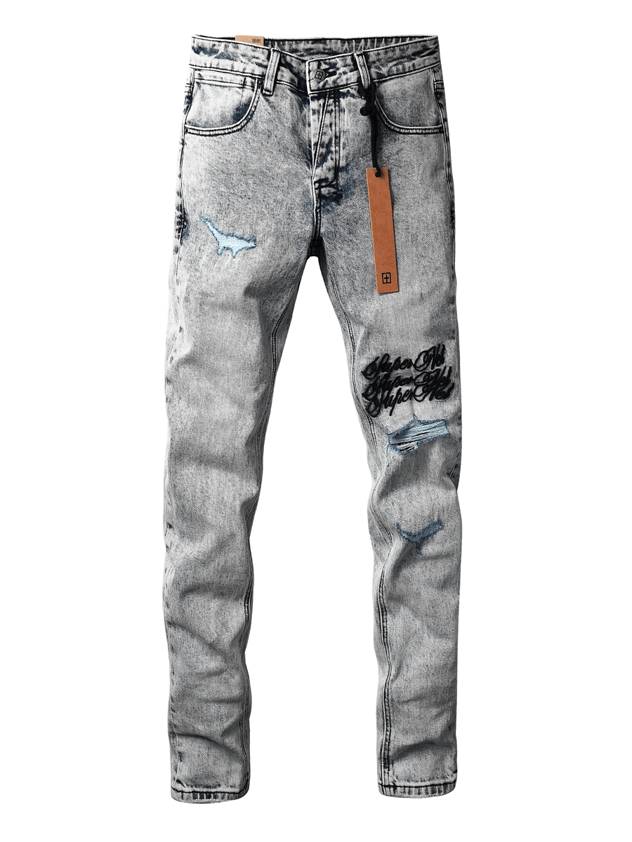 Smoky Gray Washed Classic Jeans